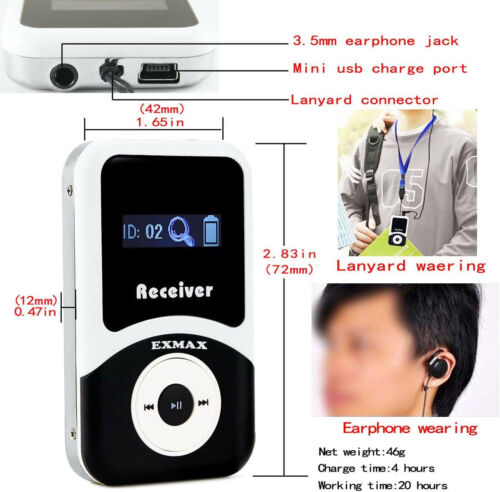 EXMAX EX-100 Wireless Tour Guide System Microphone for Church Translation(1T10R) - Picture 3 of 8