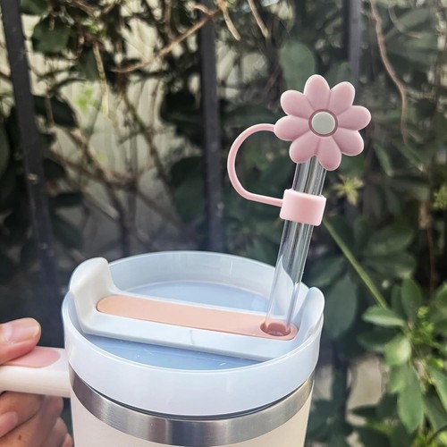 5Pcs Silicone Straw Covers and Caps , Dust-Proof Straw Toppers for Stanley Tumbl - Picture 3 of 11