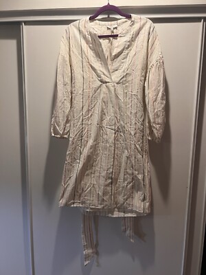 Joie Dress Flowy Puffy Long Sleeve Size Medium Metallic Stripe Cotton India | eBay Joie Dress Flowy Puffy Long Sleeve Size Medium Metallic Stripe Cotton India | eBay