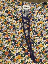 Gitano Floral plus Size Top Women’s 24W 100% Cotton Made in Egypt