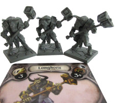 League Of Infamy 3x LONGHORN Minis & Card NEW!!