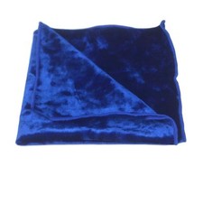 Luxury Blue Crushed Velvet Pocket Square, Handkerchief