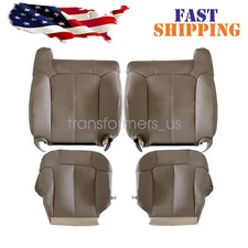 4pcs For 1999-2002 Chevrolet Silverado Front Seat Cover Without Armrest Med Tan