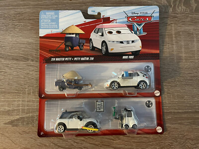DISNEY PIXAR CARS MIKE FUSE/ZEN MASTER & NATE STANCHION/JESSICA 2