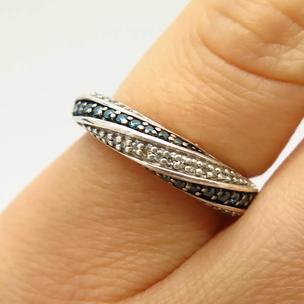 925 Sterling Silver JWBR Kay Jewelers Real Diamond Twisted Ring