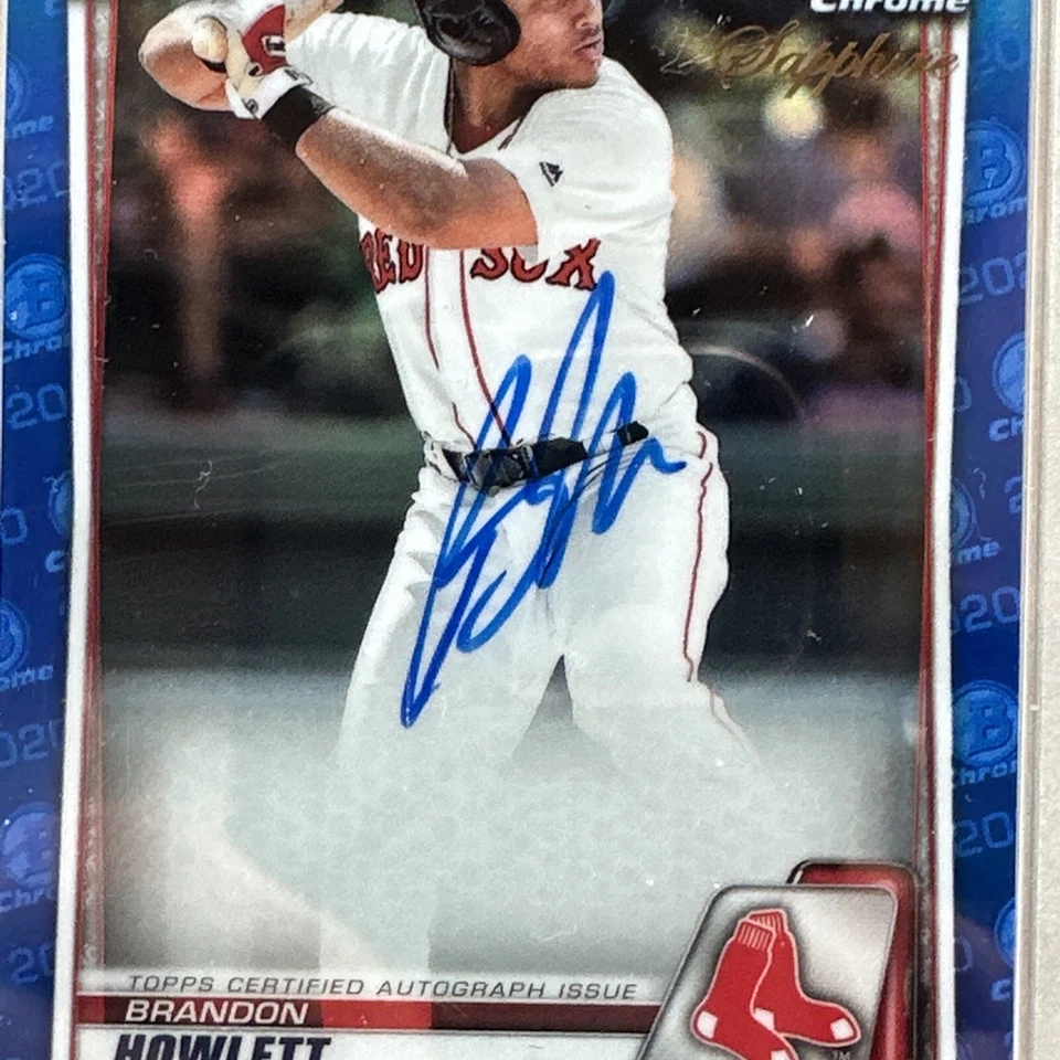 2020 Bowman Chrome Sapphire Edition Prospect Brandon Howlett PSA 10 MINT Auto - Image 2 of 3