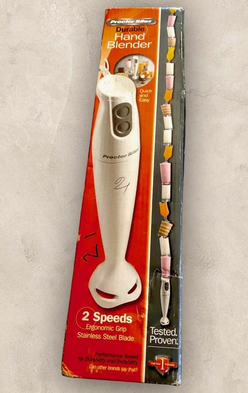Proctor Silex Electric Immersion Hand Blender mixer white 2 