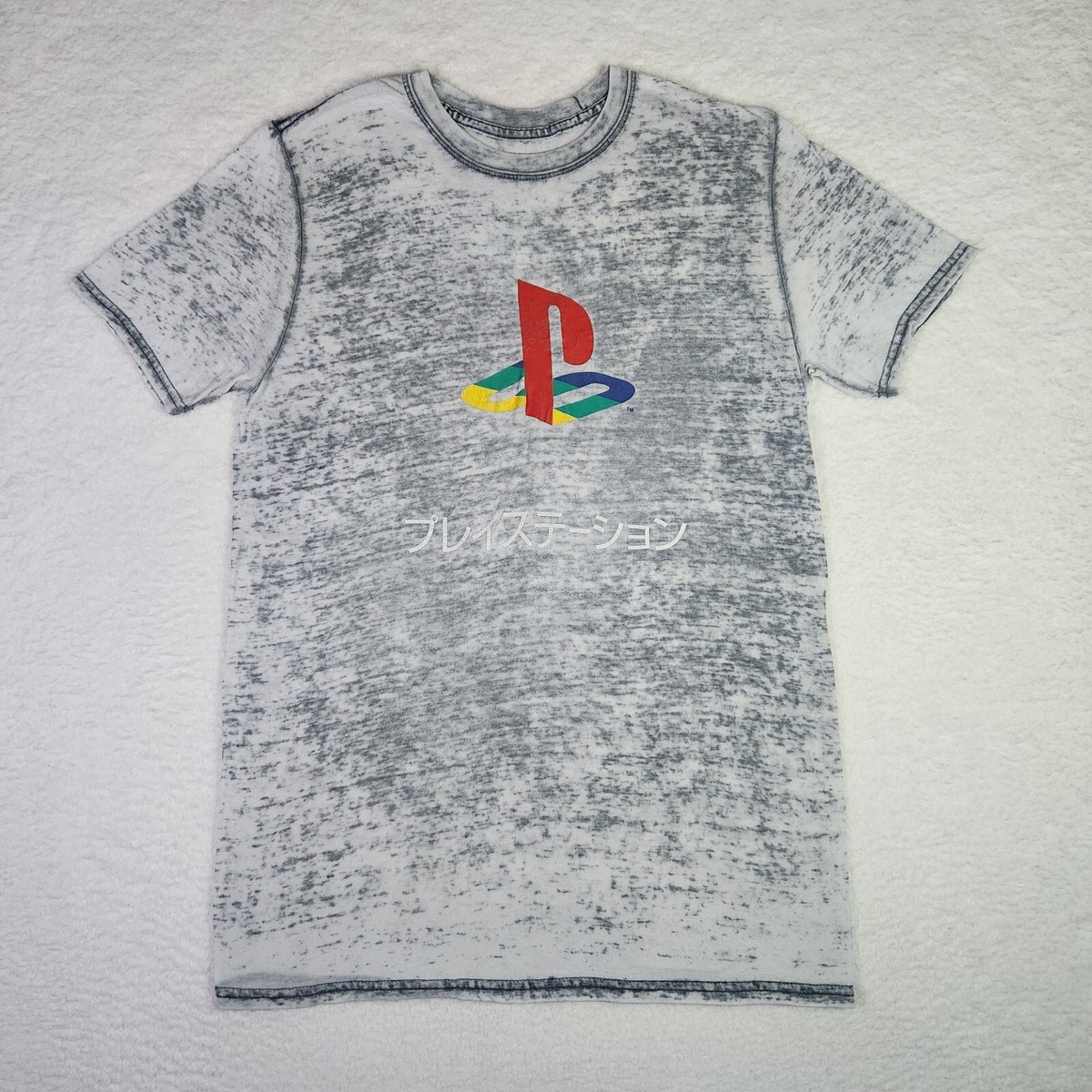 Playstation Playstation Logo Retro Distressed T-Shirt Playstation Playstation Logo Retro Distressed T-Shirt