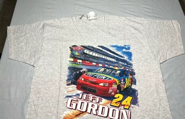 #T46 - VINTAGE JEFF GORDON #24 1998 RACING SHIRT SIZE XXL - LIGHT GREY - Image 2 of 4