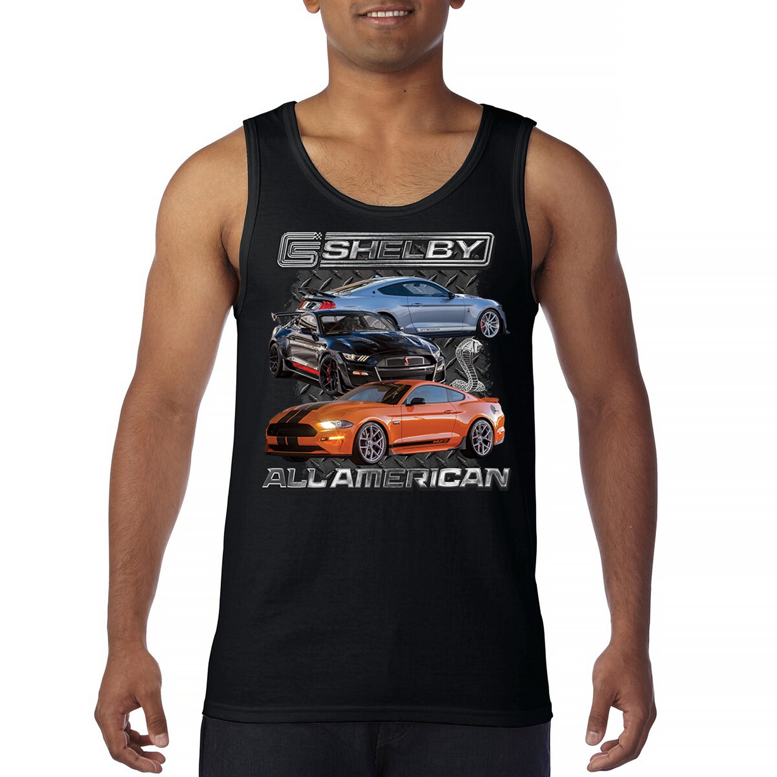 ALTRA Top da uomo Shelby All American Cobra Tank Mustang Muscle Car Racing GT 500