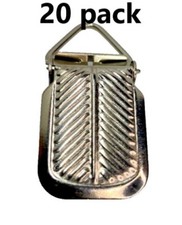 Triangle Back Hanging Clips Chrome Pack of 20 heavy duty for rugs tapestry tarps