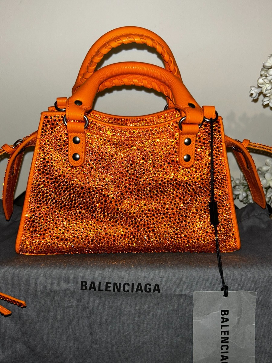 BN Balenciaga Orange NEO Mini City Classic Bag MadeWith