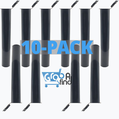 10 Pack - Airtight 109mm Solid Black Squeeze Pop Top Container Tubes