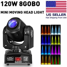 120W RGBW Moving Head Stage Light ED 8Pattern Strobe Beam Party DJ Lighting DMX