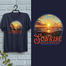 Cadillac Mountain Sunrise Acadia National Park T-Shirt, Unisex, Cotton S-XXL