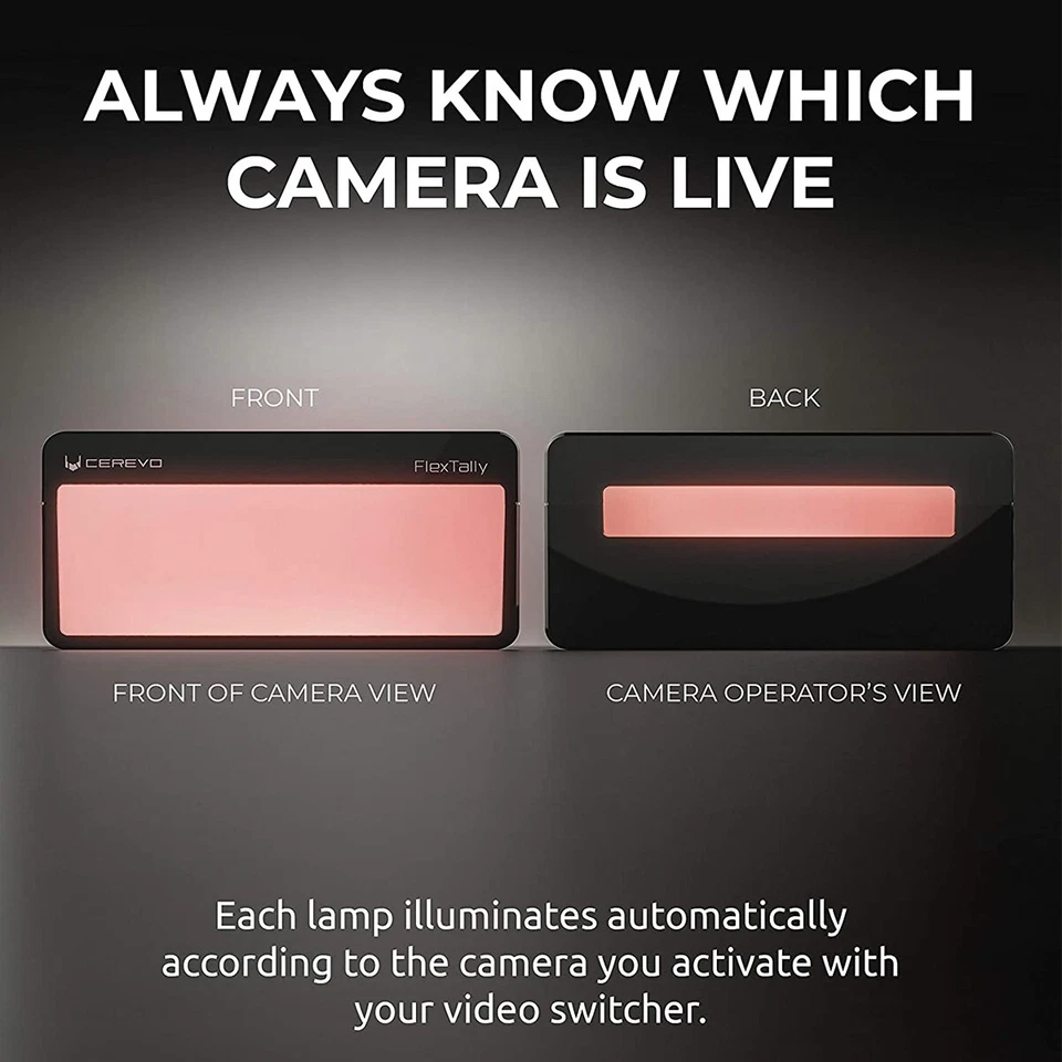 Sistema de luz de conteo inalámbrico Cerevo FlexTally para conmutador de video y multicámara Foto 4 de 4