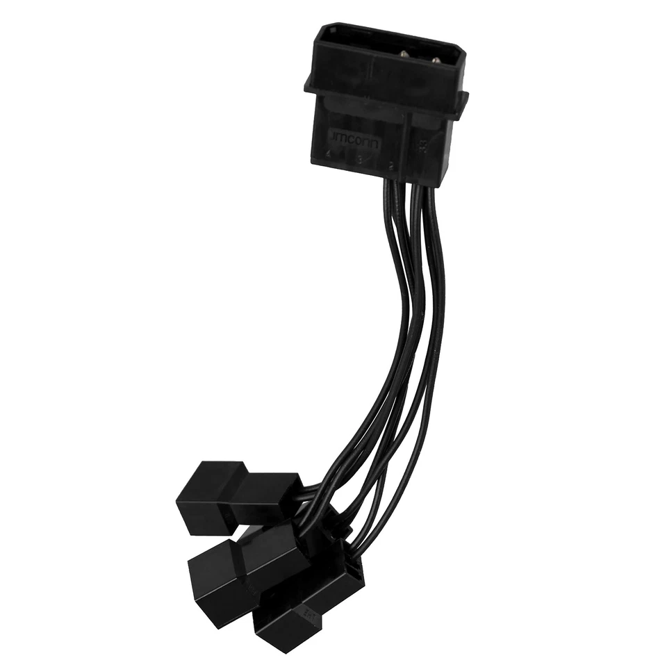 12V IDE Molex to 3pin 4 Way Splitter Cable PC Fan Power Connector Adapter Wire - Image 4 of 4
