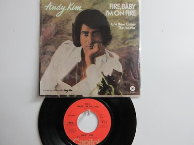  ' ANDY KIM ' HIT 45's+1PS [Fire, Baby I'm On Fire]    1974 ! 