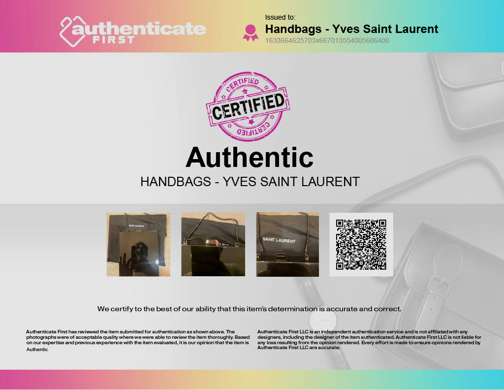 YSL Saint Laurent Italy Women Black Tuxedo Plexiglass Clutch Box