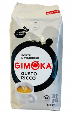 GIMOKA Gusto Ricco Bianco Coffee Beans 1000g / 1kg / 35.3oz