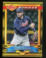 Dansby Swanson 2021 Topps Finest Flashbacks Baseball Gold Refractor SP #24/50