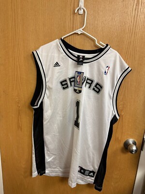 San Antonio Spurs FAN #1 White Jersey XL Brand New Tags Adidas NBA