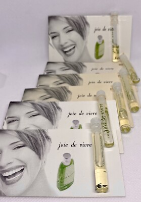 Lot of 6 JOIE DE VIVRE by Jafra Eau de Toilette Sample Vials 0.03 fl oz (each)