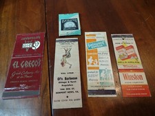 Lot 5 Vtg Matchbooks Virginia Winston Cigarettes Howard Johnson Ads Newport News