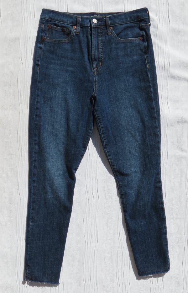 GAP DENIM US Women's 29 Dark Blue Stretch High Rise True Skinny