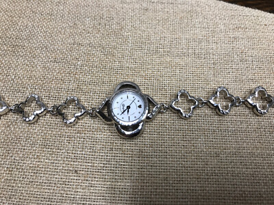 BRIGHTON BILBAO Crystal Round Hammer Silver Bracelet WATCH  display picture 2