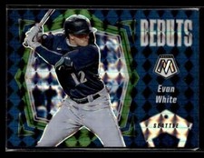 2021 Panini Mosaic #PD19 Evan White Debuts Green Card Seattle Mariners
