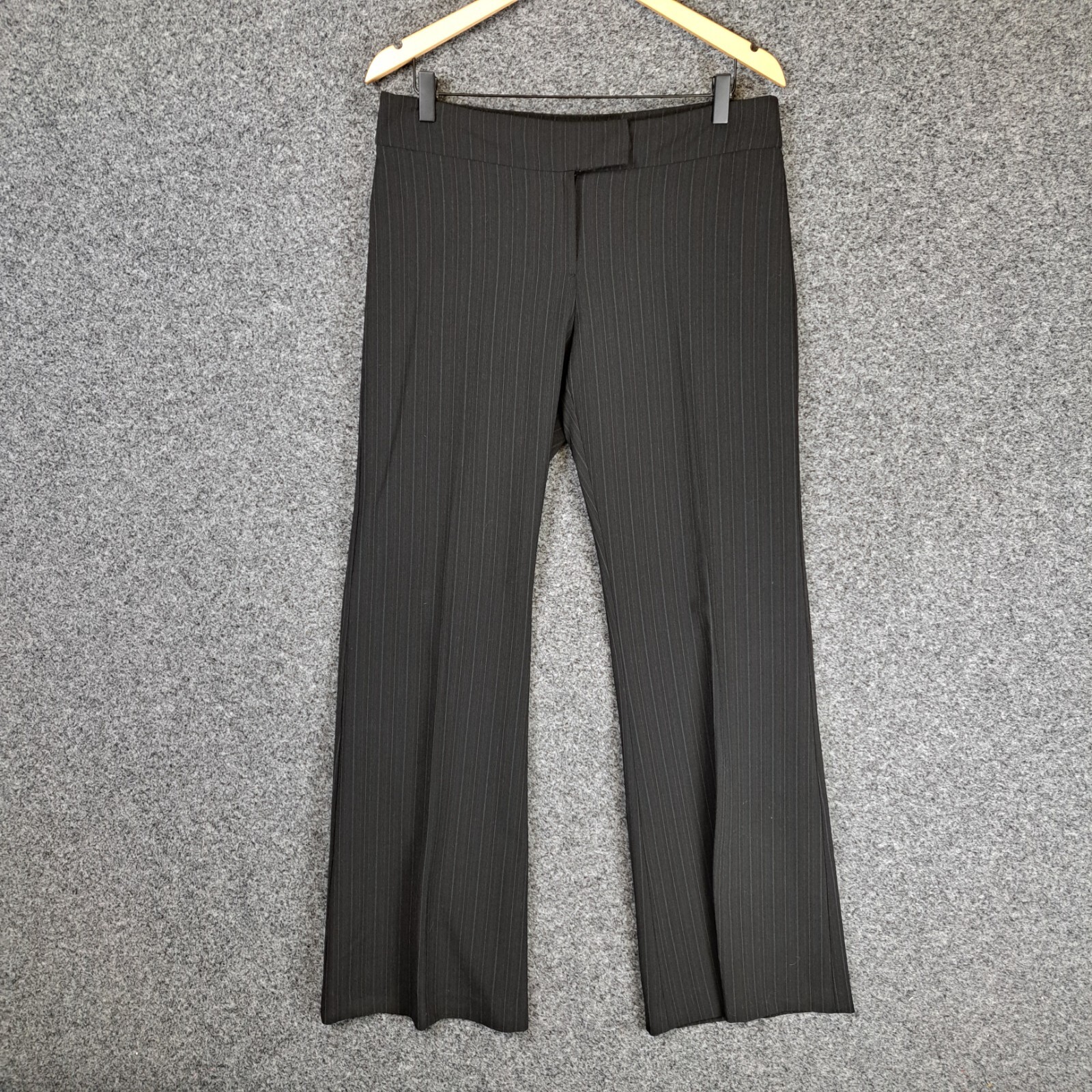Portmans Womens Pants Size 12 Black Grey Stretch Career Office