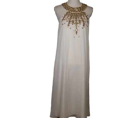 white and gold shift dress Aspen Dress Abstract Pollock / XL main image 0