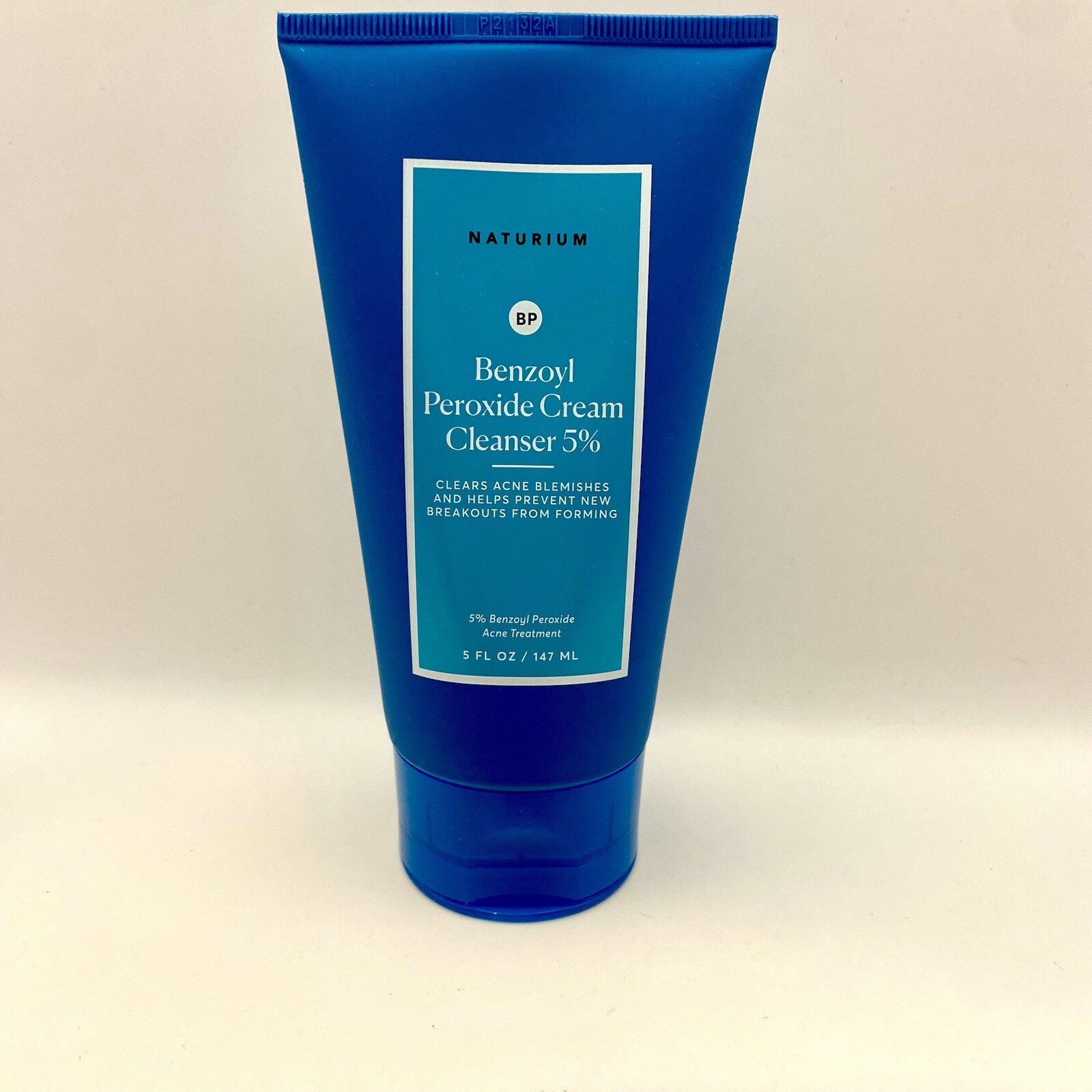 Naturium Benzoyl Peroxide Cream Cleanser 5 for Acne Blemishes 5 oz NEW