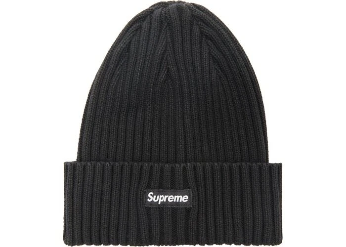 Bonnet côtelé surteint Supreme / Noir 