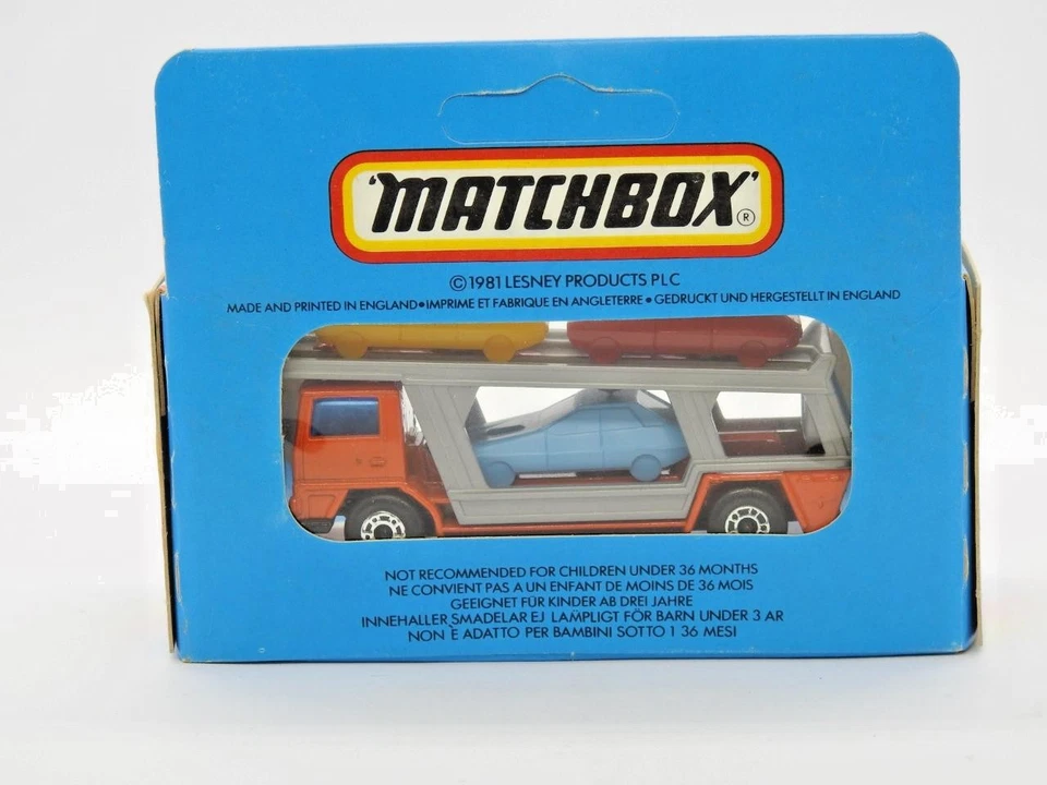 MATCHBOX LESNEY 1983 MB11 TRANSPORTADOR DE CARROS COMO NUEVO EN CASI NUEVO SIN ABRIR SIN COLGAR M CAJA AZUL Foto 3 de 4