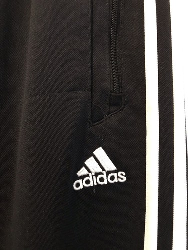 Adidas Kids Climacool Black Track Pants/Joggers W/3 Stripes size YM - Picture 2 of 8