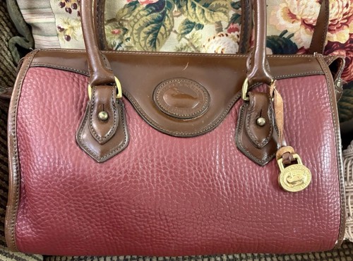 Bolso Dooney Bourke Rouge Borgoña Vintage Bolso Doctor Todo Clima Cuero AWL - Imagen 3 de 16