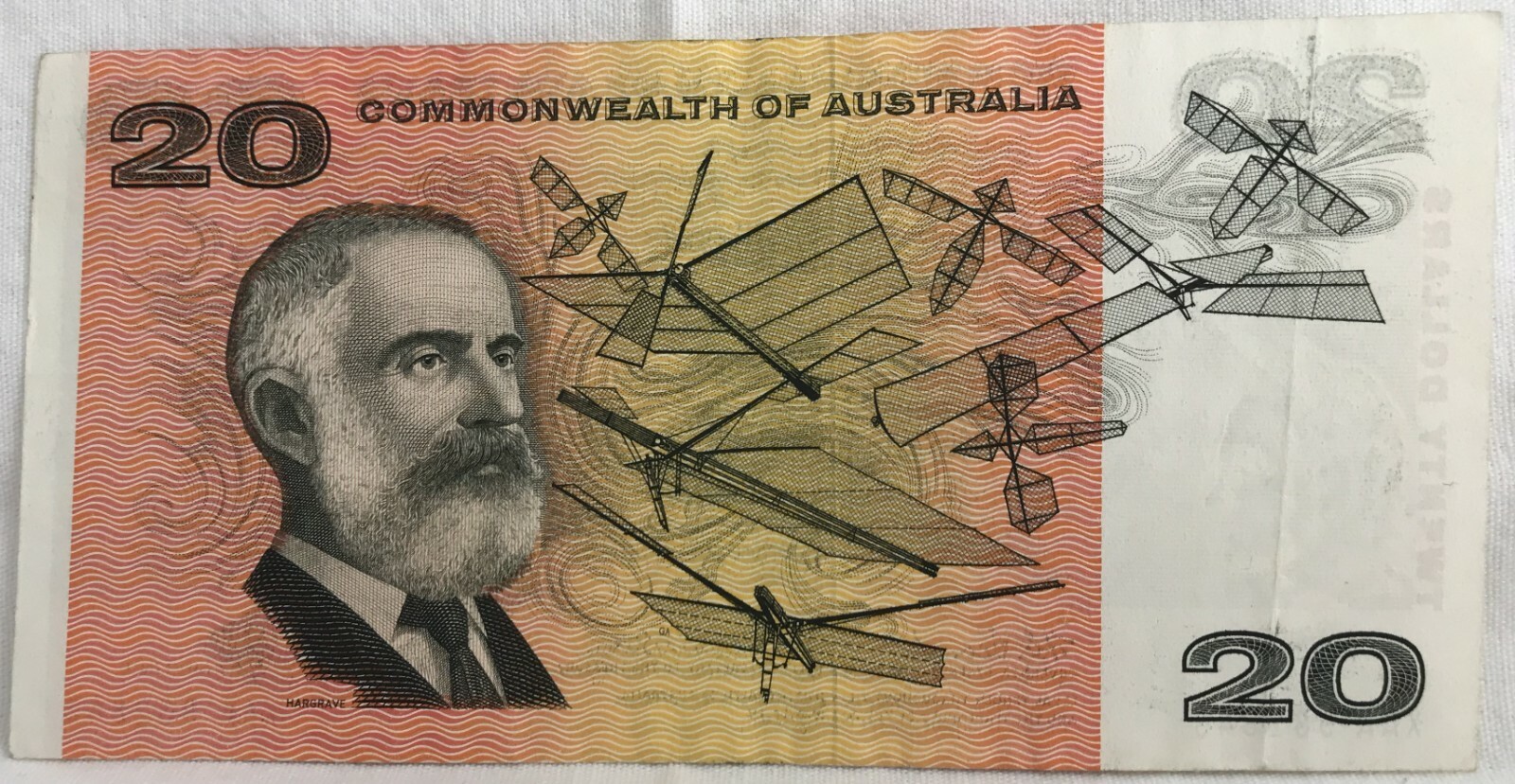 AUSTRALIA 1966 . 20 DOLLARS BANKNOTE . FIRST PREFIX XAA . WET INK ...