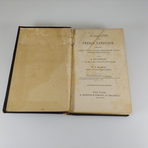 Elementary French Reader M. De Fivas 1846 D. Appleton & Company HC - Picture 8 of 16
