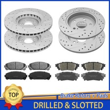 Front Rear Drilled Disc Brake Rotors Pads For Lexus NX300 NX200t NX300h