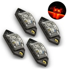 Kaper 2 RV RED LED Marker Light 4 PACK 3.375” 80 LUMENS Side Fender ID
