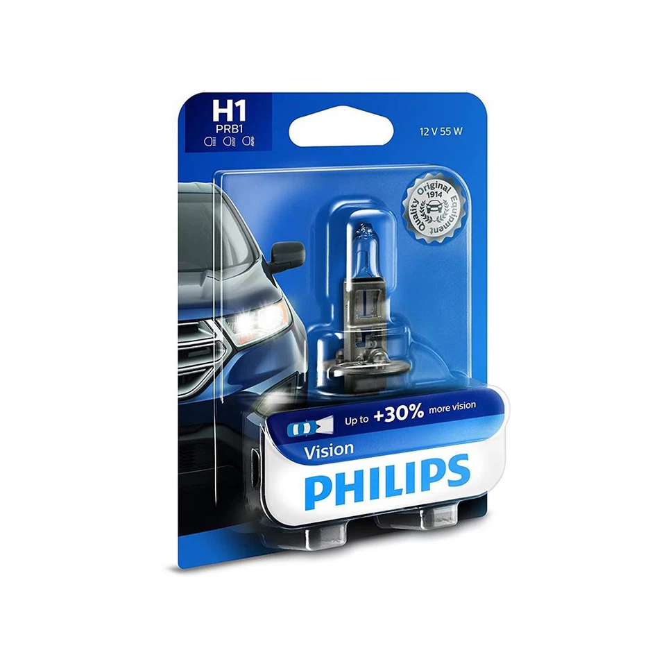 H1 Philips 55W Juego de 2 bombillas de faros haz alto/bajo para Acura RSX 2002-2004 Foto 4 de 4