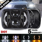 5X7 7x6" INCH LED Headlight For 1986-1995 Jeep Wrangler YJ 1984-2001 Cherokee XJ