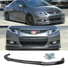  Fits 12-13 Civic 2 Door Coupe IKON Style Front Bumper Lip Spoiler Body Kit PU