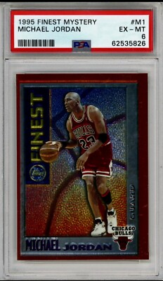 ✨1995-96 TOPPS FINEST?✨(MYSTERY) MICHAEL JORDAN?#M1 PSA 6 HOF 