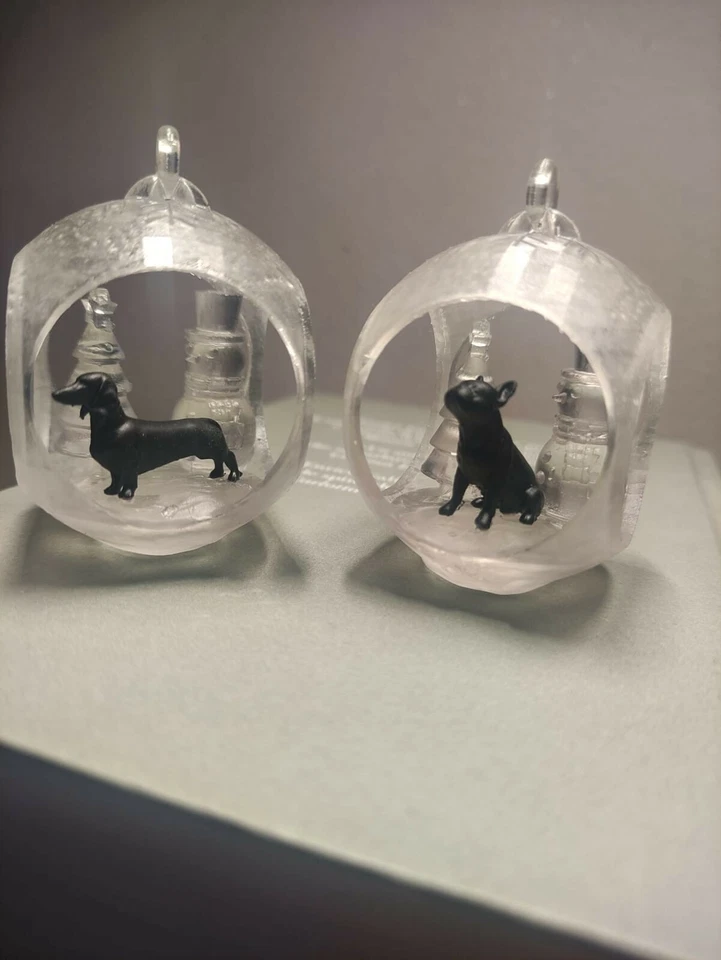 Pallina Per Albero Di Natale realizzata in resina trasparente personalizzabile - Immagine 4 di 4