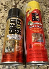 Great Stuff Gaps & Cracks Filler Foam Insulation For Up To 1" LOT OF TWO.