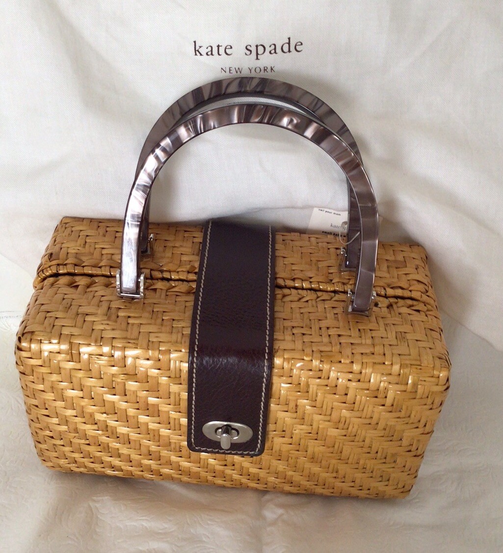 Vintage Kate Spade Italian Wicker Handbag NEW/WTAGS/DUSTBAG  display picture 3
