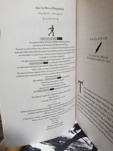 Becca Fitzpatrick HUSH, HUSH Complete Series PB & HC Crescendo Silence Finale - Bild 9 von 12